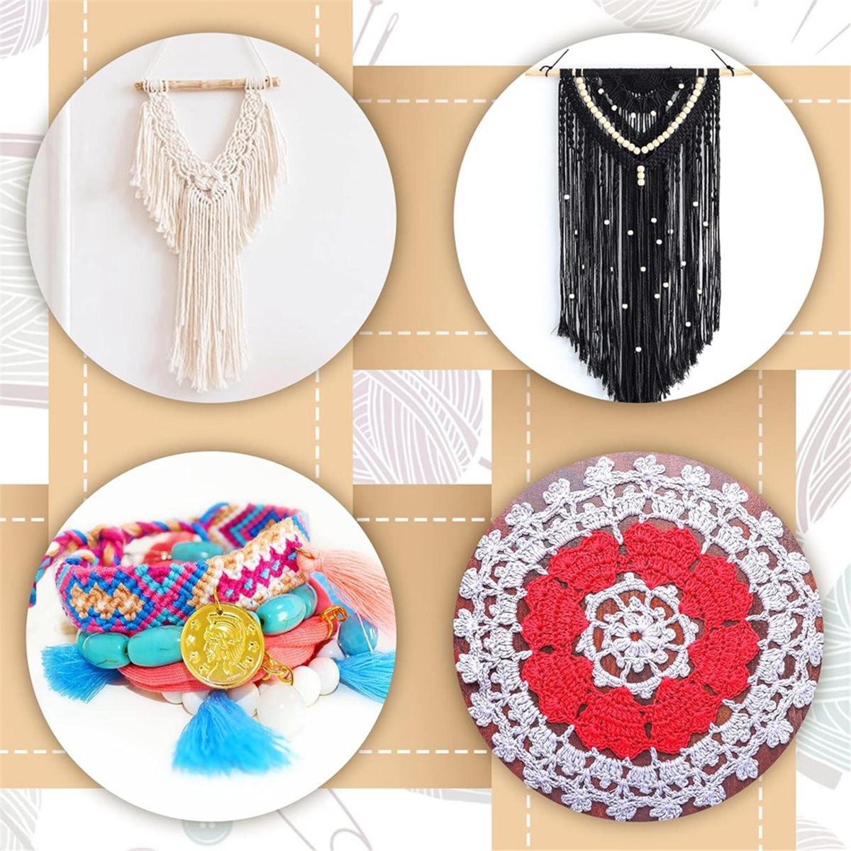 The Art And Craft Of Jewelry - Panier de tissage cranté en bois