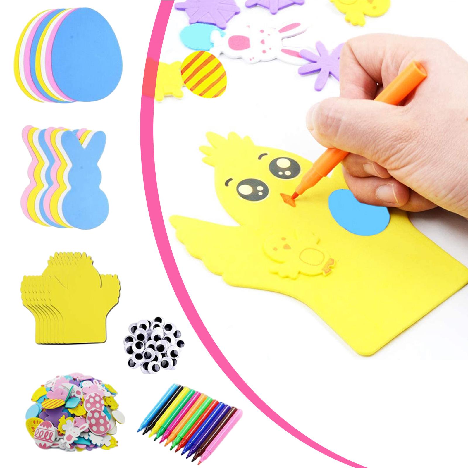 Art Craft Easter - Ensemble d'autocollants en mousse de Pâques,