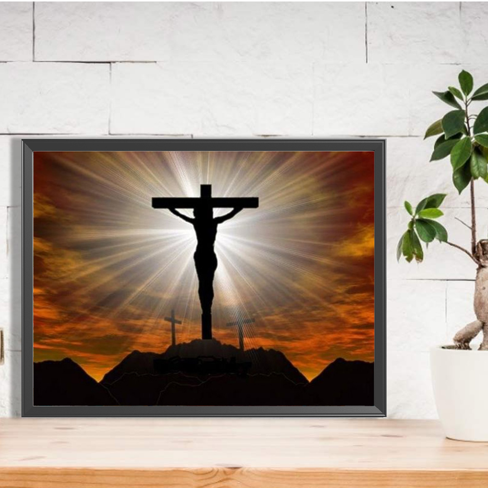 Art Craft Ideas For Adults - Croix de Jésus, Peinture Diamant 5D