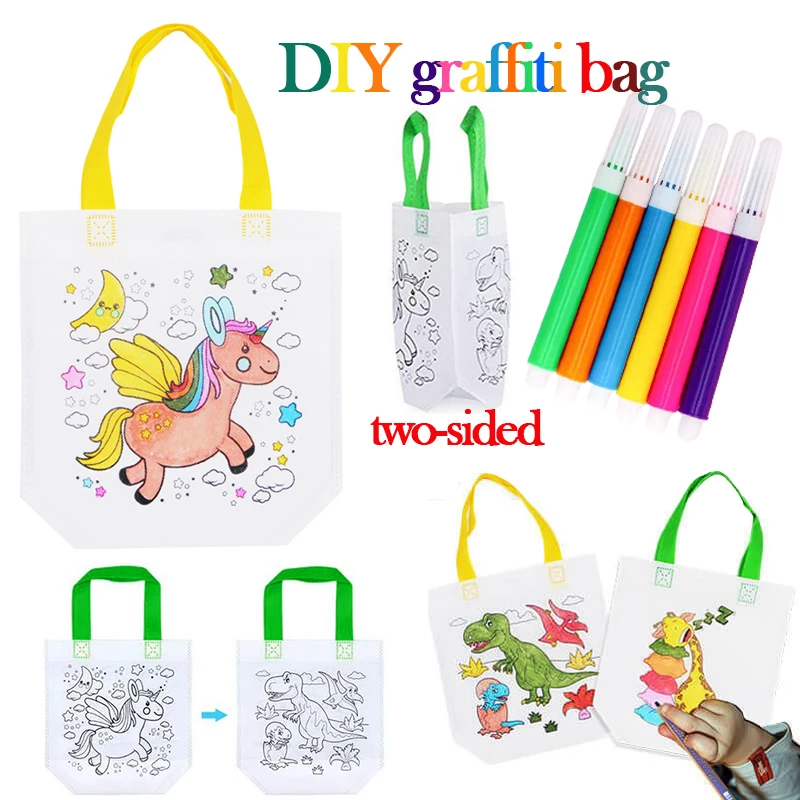 Art Craft Notebook - Ensemble de sacs Graffiti avec marqueurs,