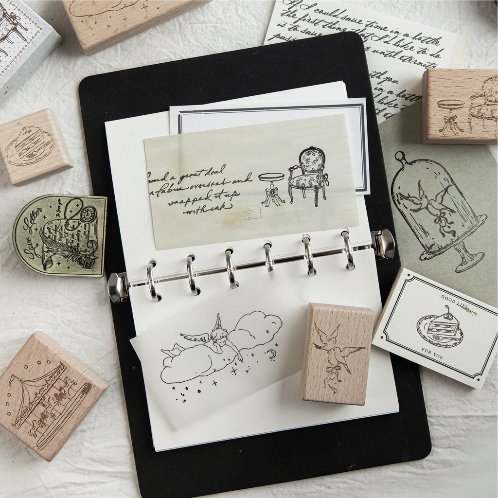 Tampon en caoutchouc vintage à - Art Craft Notebook avis et prix