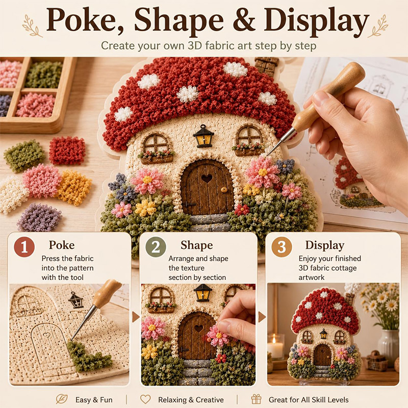 Kit DIY Poke Art Maison Champi - Art Craft & Architecture avis et prix