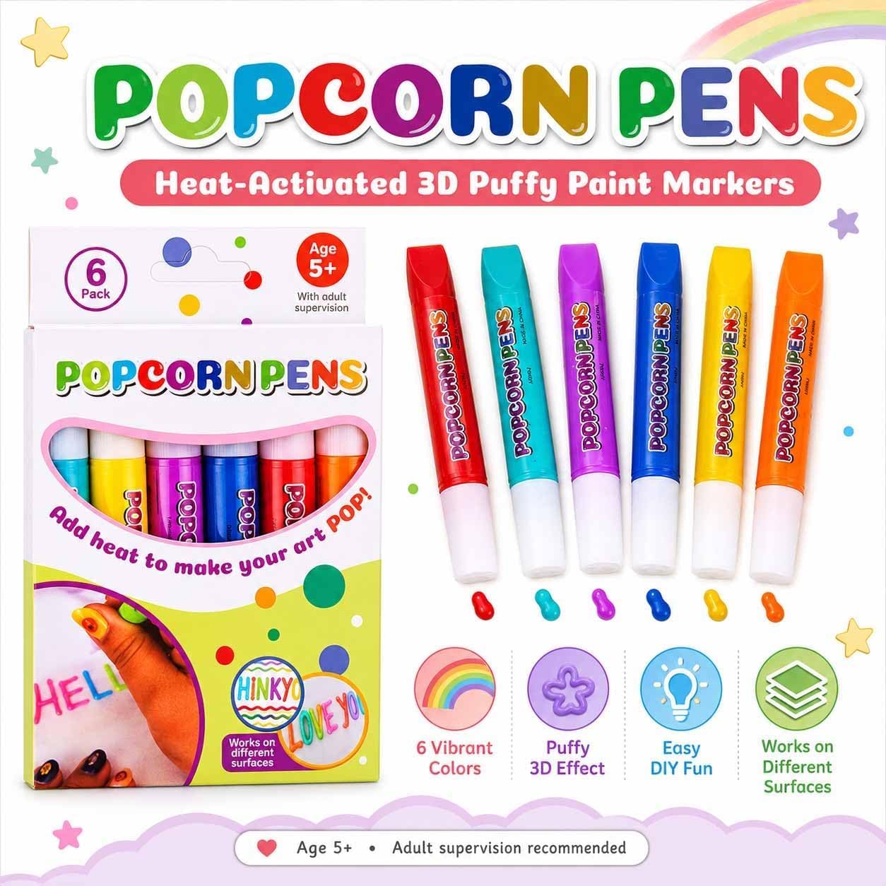 Stylos à popcorn gonflés magiq - Art Craft Notebook avis et prix